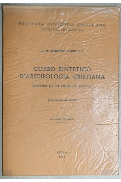 CORSO SINTETICO D'ARCHEOLOGIA CRISTINA.